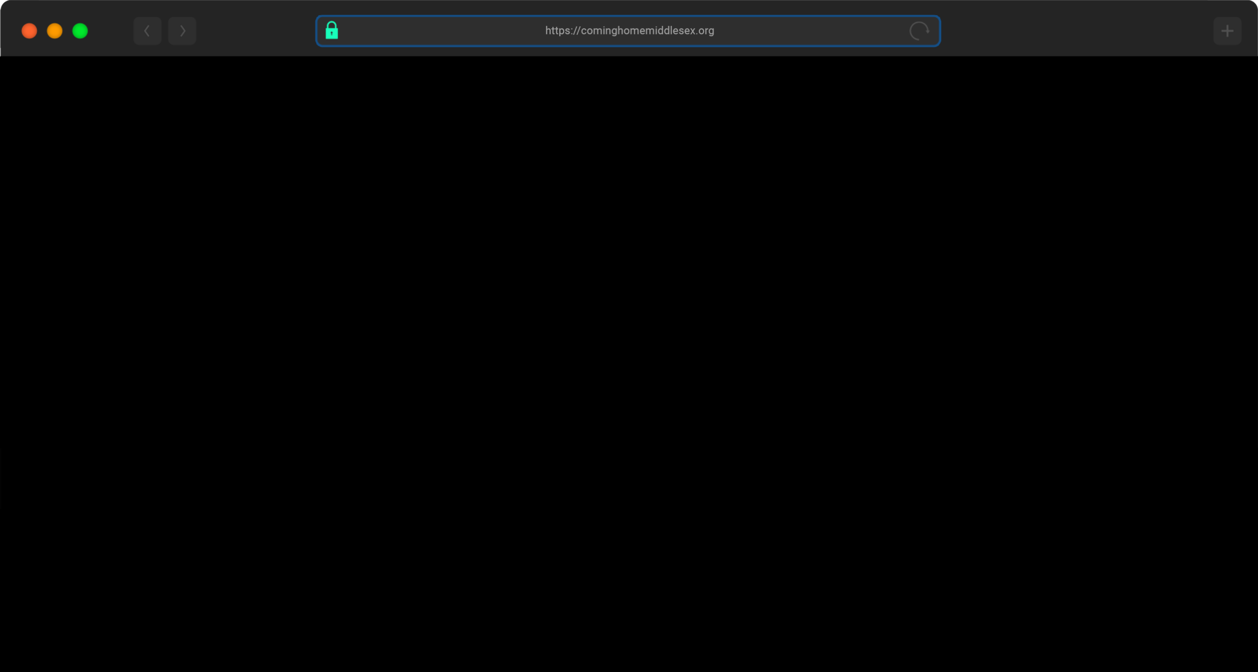 Browser mockup of the Coming Home of Middlesex County website, built by Sussman Creative NJ