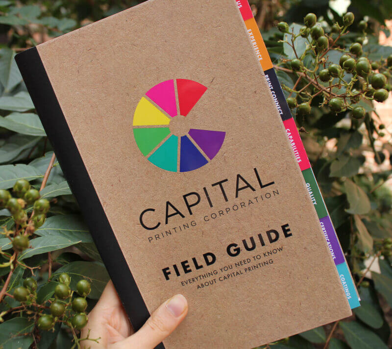 Capital Printing brand storytelling book from direct mail campaign