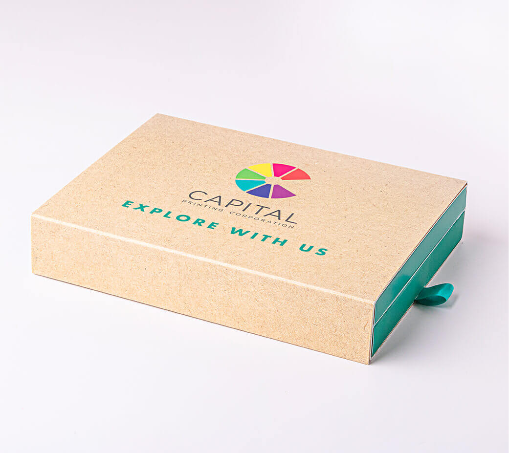 Capital Printing brand storytelling tray from direct mail campaign