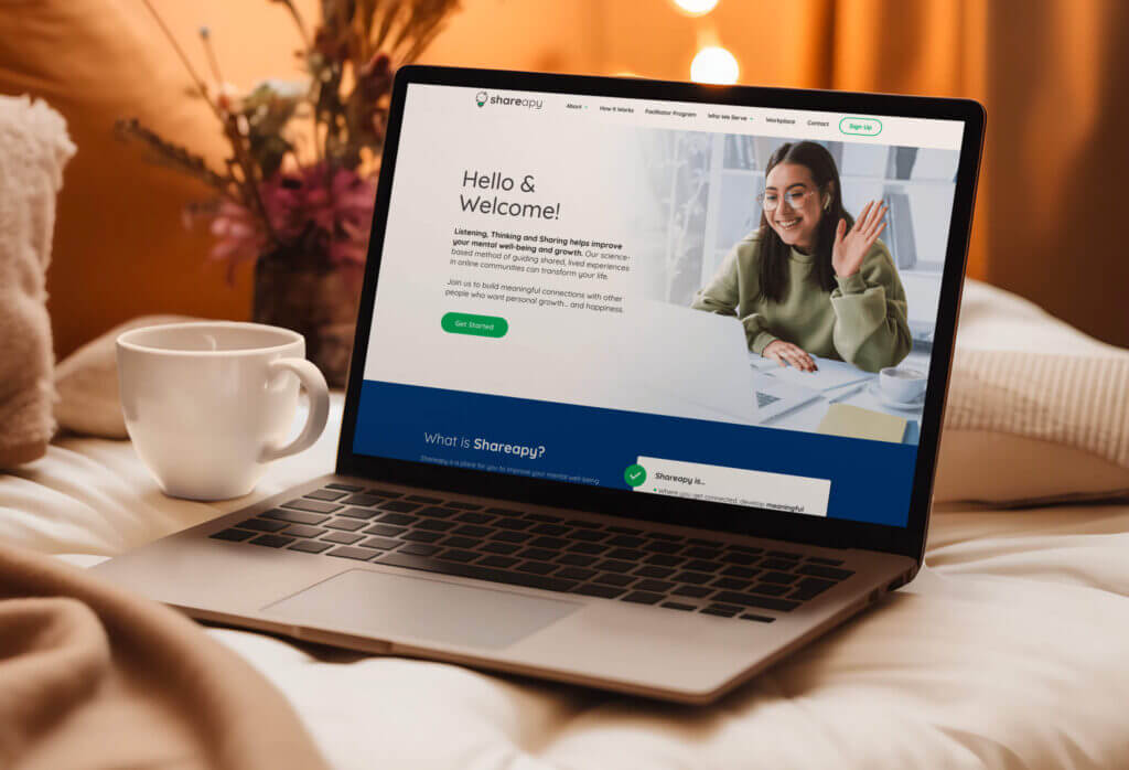 Custom digital wellness platform and community portal development for Shareapy