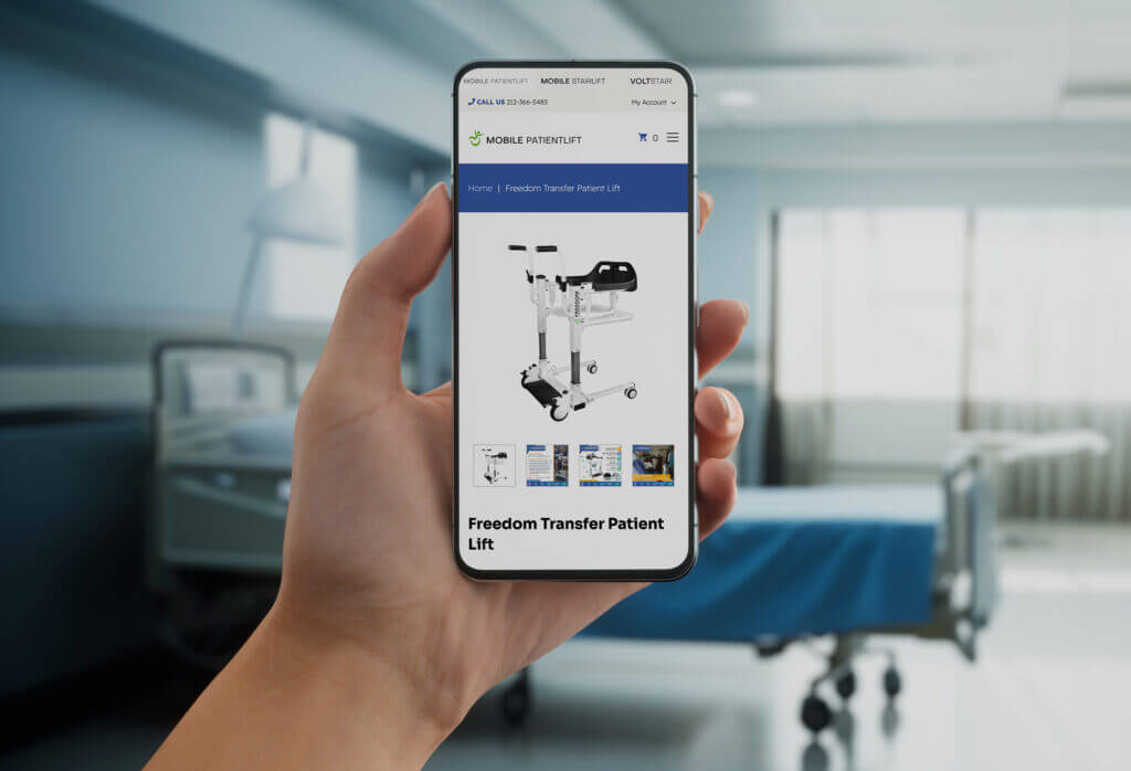High-converting Shopify e-commerce development for Mobile PatientLift medical equipment