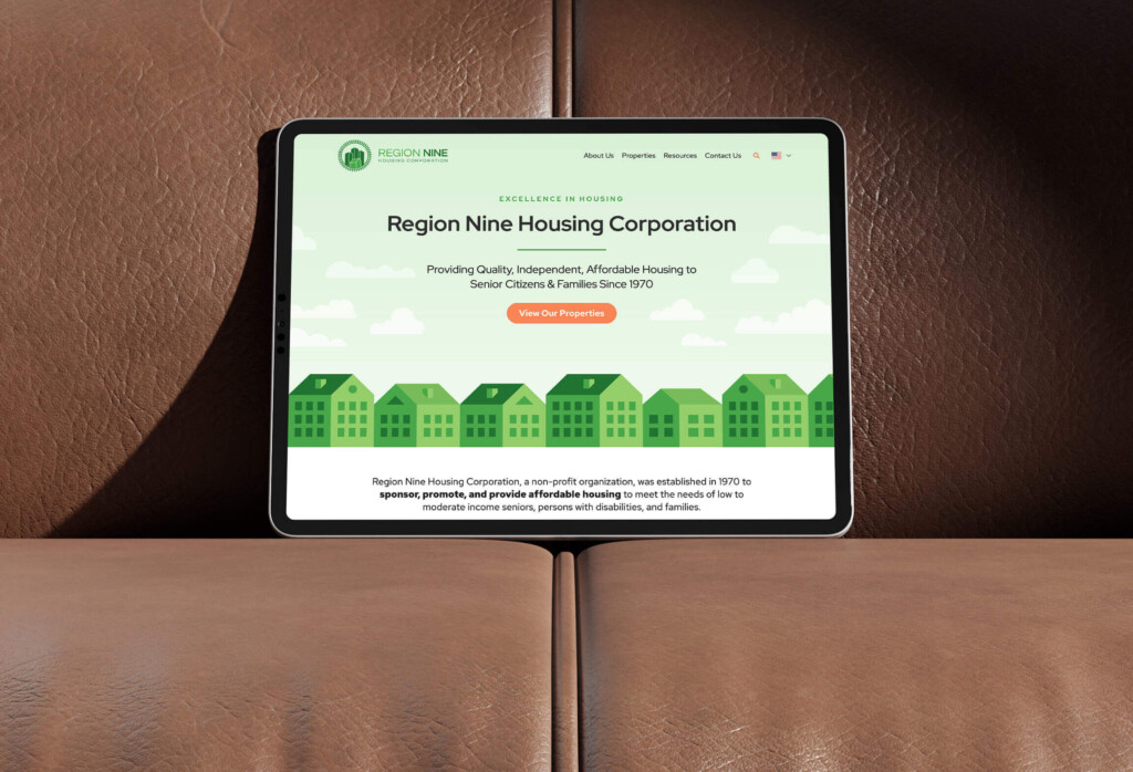 Accessible search-driven non-profit portal designed for Region Nine Housing Corporation