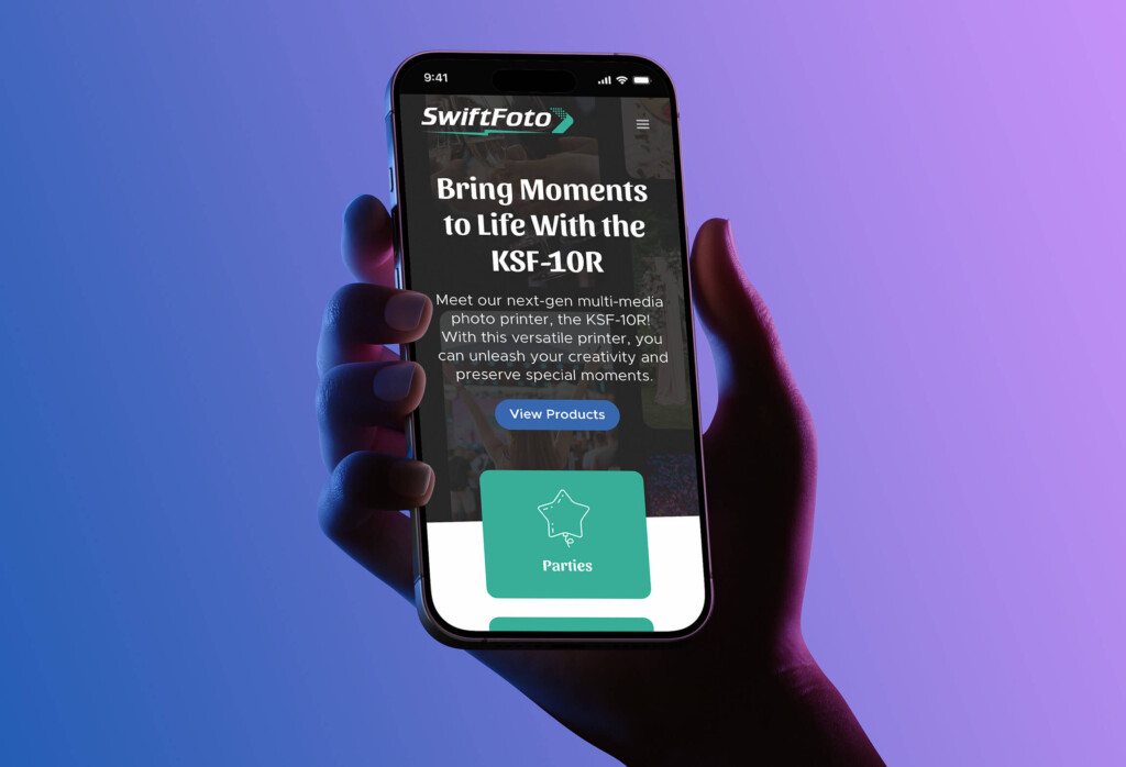 Scalable product website and brand engineering for SwiftFoto by Kanematsu USA